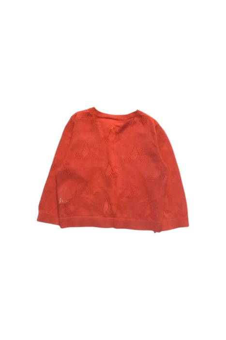 A Red Cardigans from Bonpoint in size 3-6M for girl. (Back View)