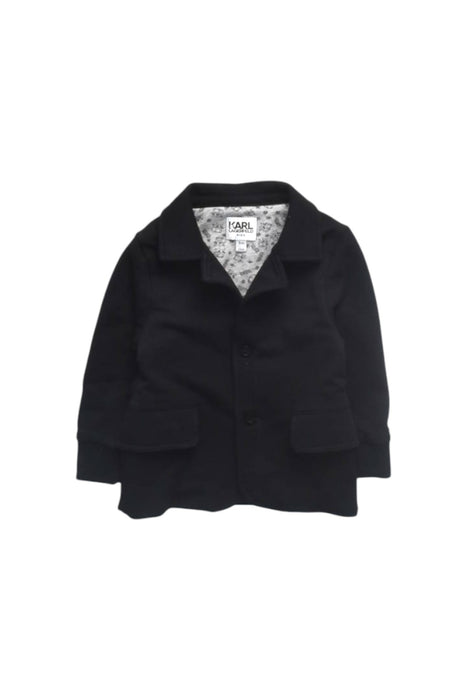 A Black Blazers from Karl Lagerfeld in size 6-12M for boy. (Front View)