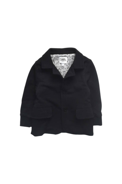 A Black Blazers from Karl Lagerfeld in size 6-12M for boy. (Front View)