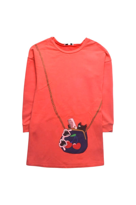 A Red Long Sleeve Dresses from Little Marc Jacobs in size 6T for girl. (Front View)
