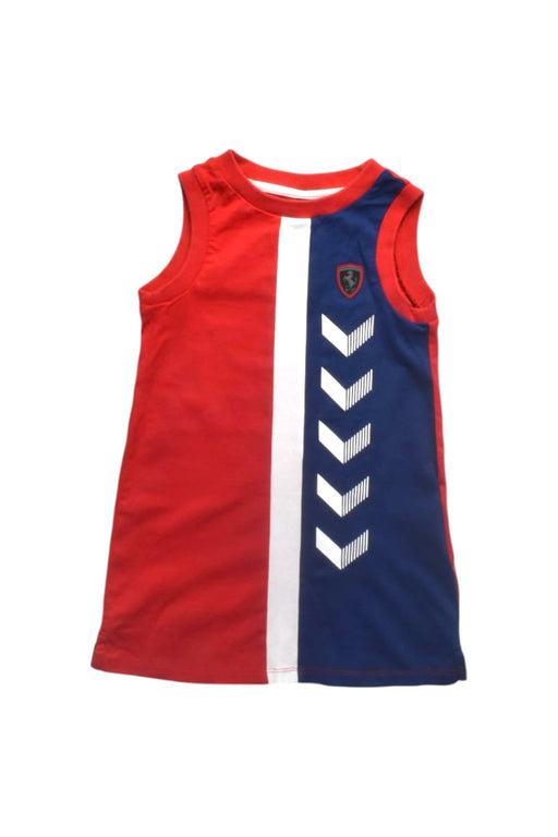 A Red Sleeveless Dresses from Ferrari in size 2T for girl. (Front View)