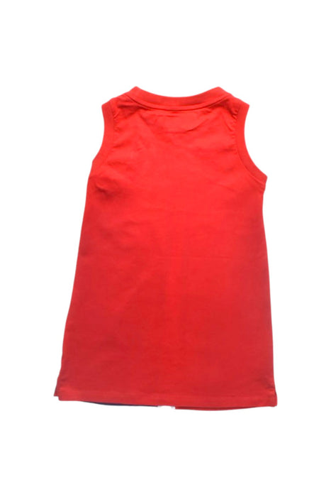A Red Sleeveless Dresses from Ferrari in size 2T for girl. (Back View)