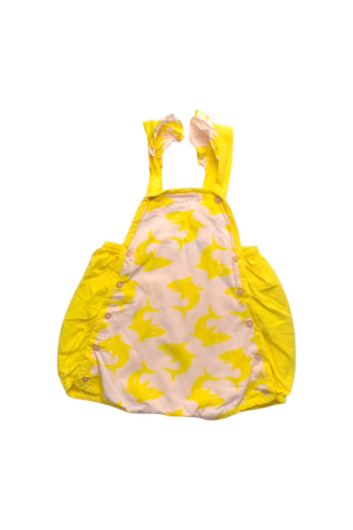 A Yellow Overall Shorts from Stella McCartney in size 6-12M for girl. (Front View)