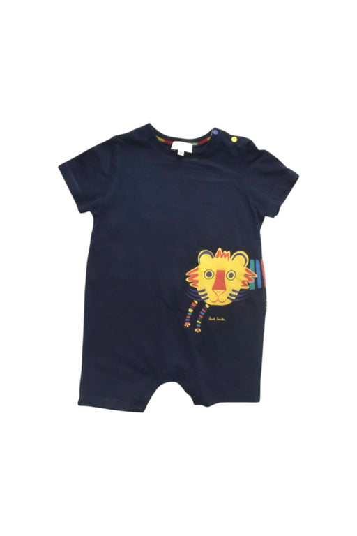 A Navy Short Sleeve Rompers from Paul Smith in size 12-18M for boy. (Front View)
