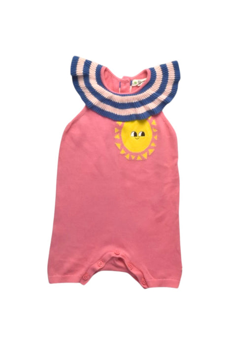 A Pink Sleeveless Rompers from The Bonnie Mob in size 3-6M for girl. (Front View)