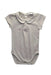 A Grey Short Sleeve Bodysuits from Chateau de Sable in size 3-6M for girl. (Front View)