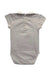 A Grey Short Sleeve Bodysuits from Chateau de Sable in size 3-6M for girl. (Back View)
