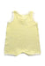 A Yellow Sleeveless Rompers from Petit Bateau in size 3-6M for girl. (Back View)