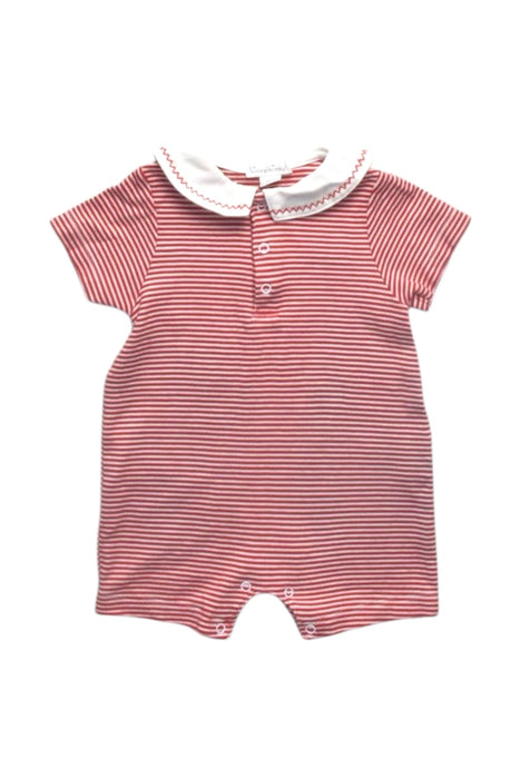 A Red Short Sleeve Rompers from Kissy Kissy in size 3-6M for girl. (Front View)