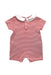 A Red Short Sleeve Rompers from Kissy Kissy in size 3-6M for girl. (Front View)