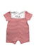 A Red Short Sleeve Rompers from Kissy Kissy in size 3-6M for girl. (Back View)