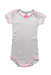 A White Short Sleeve Bodysuits from Petit Bateau in size 3-6M for girl. (Front View)