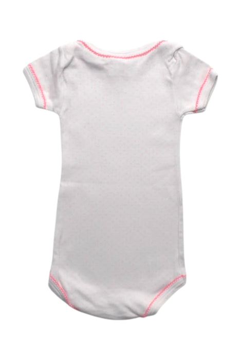 A White Short Sleeve Bodysuits from Petit Bateau in size 3-6M for girl. (Back View)