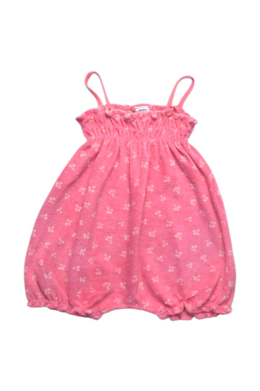 A Pink Sleeveless Rompers from Petit Bateau in size 12-18M for girl. (Front View)