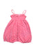 A Pink Sleeveless Rompers from Petit Bateau in size 12-18M for girl. (Front View)