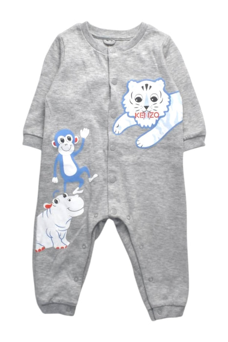 A Grey Long Sleeve Rompers from Kenzo in size 3-6M for girl. (Front View)