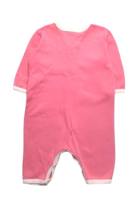 A Pink Long Sleeve Rompers from Petit Bateau in size 0-3M for girl. (Back View)