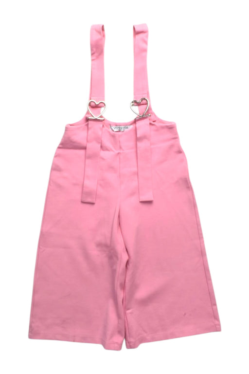 A Pink Overall Shorts from Vivetta in size 4T for girl. (Front View)
