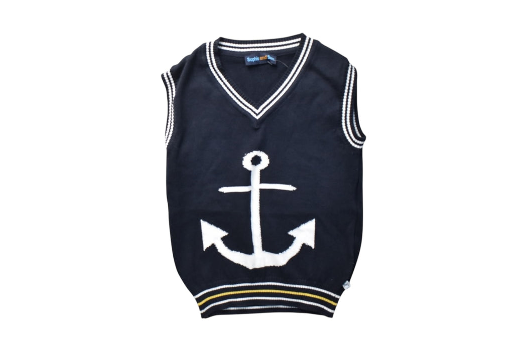 A Black Dress Up Vests from Sophie & Sam in size 6T for boy. (Front View)
