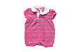 A Pink Short Sleeve Rompers from Ralph Lauren in size 0-3M for girl. (Front View)