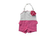 A Pink Sleeveless Rompers from Janie & Jack in size 3-6M for girl. (Front View)