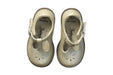A Gold Flats from Footmates in size 12Y for girl. (Back View)