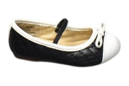 A Black Flats from Janie & Jack in size 18-24M for girl. (Front View)