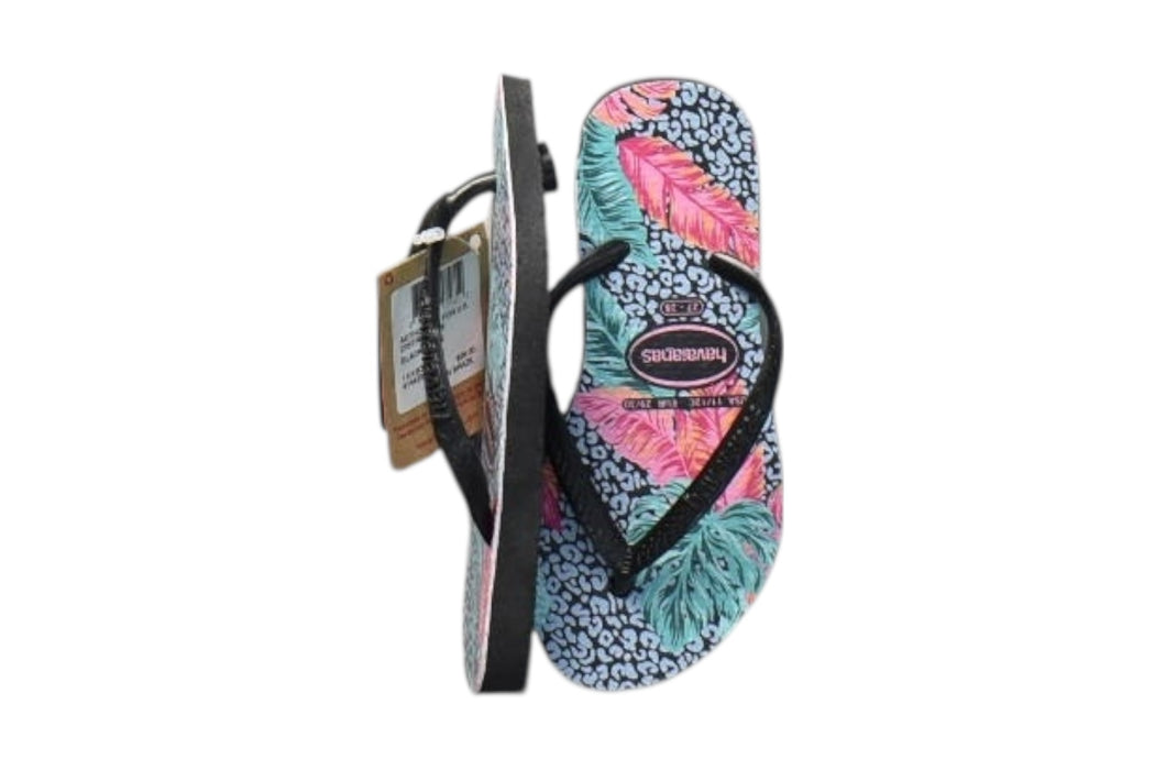 A Multicolour Flip Flops from Havaianas in size 5T for girl. (Front View)