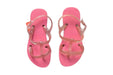 A Pink Sandals from Havaianas in size 6T for girl. (Back View)