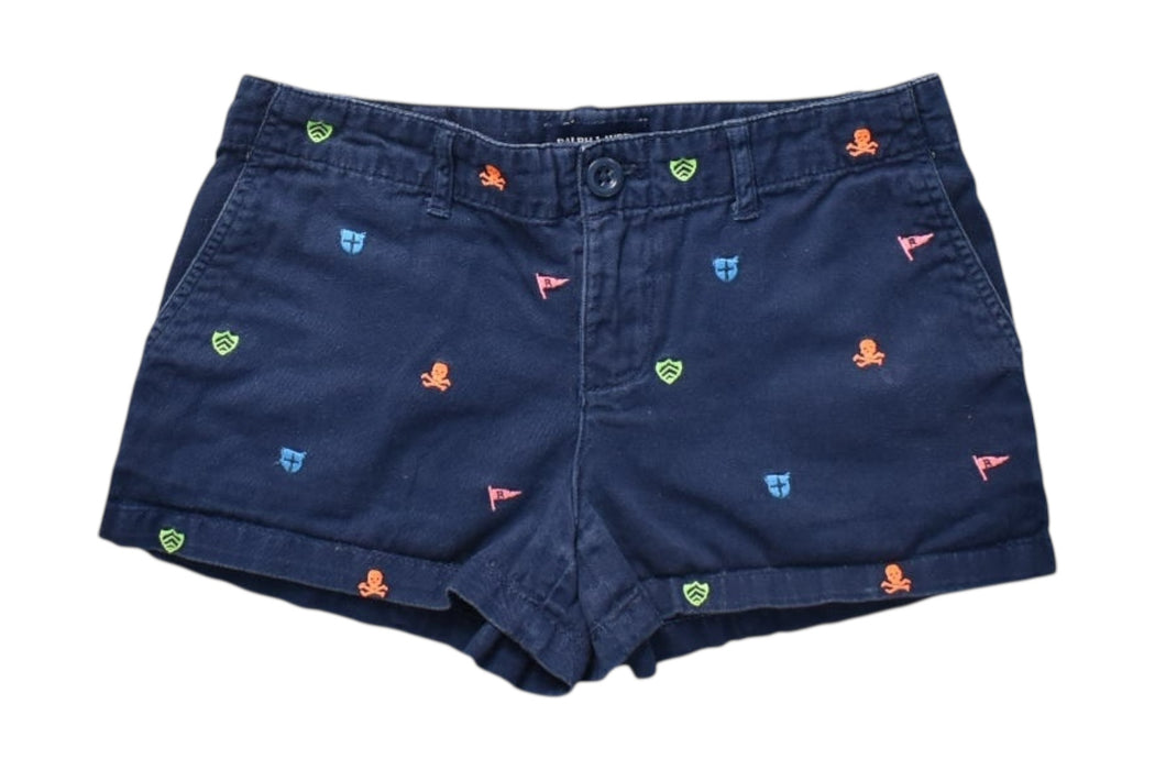 A Navy Shorts from Ralph Lauren in size 10Y for girl. (Front View)