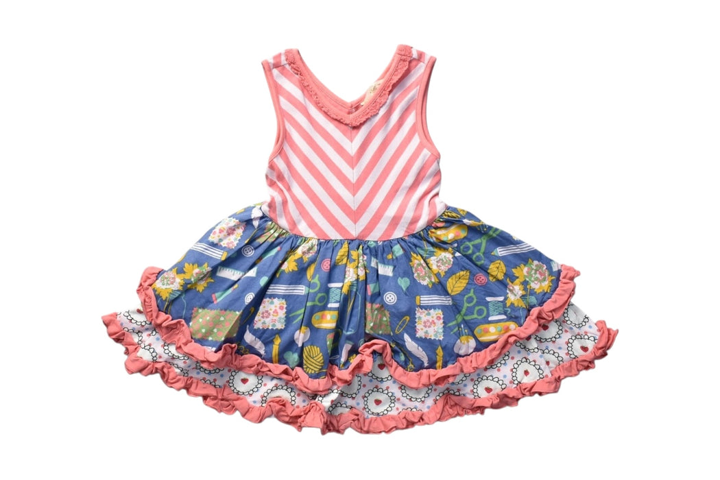 A Multicolour Sleeveless Dresses from Matilda Jane in size 2T for girl. (Front View)