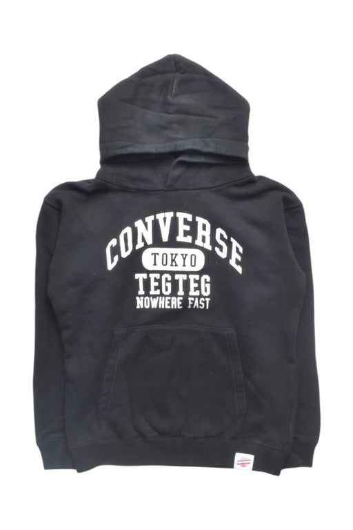 A Black Hooded Sweatshirts from Converse in size 8Y for boy. (Front View)