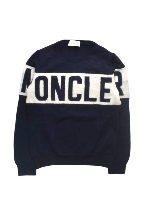 A Navy Crewneck Sweatshirts from Moncler in size 10Y for boy. (Front View)