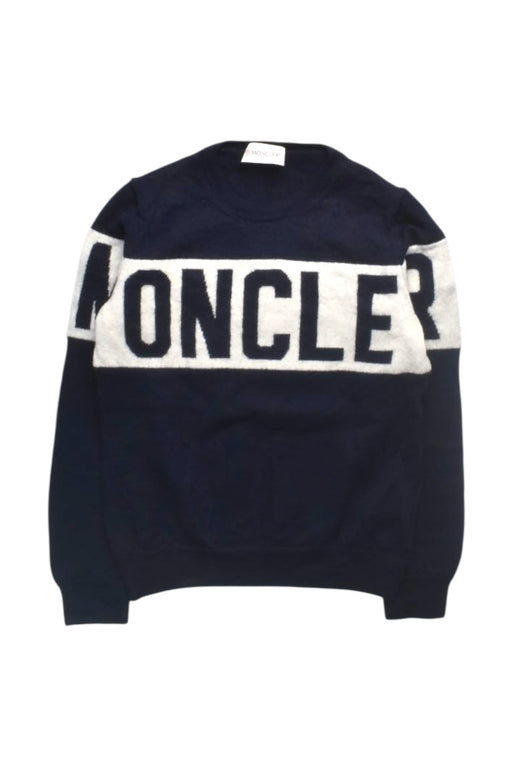 A Navy Crewneck Sweatshirts from Moncler in size 10Y for boy. (Front View)