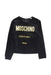 A Black Long Sleeve Tops from Moschino in size 10Y for girl. (Front View)
