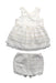 A White Dress Sets from Nicholas & Bears in size 12-18M for girl. (Front View)