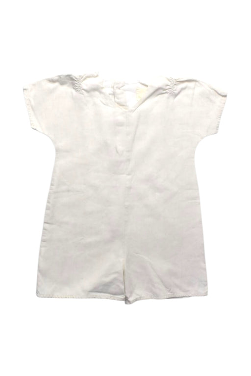 A White Short Sleeve Rompers from Our Mini Nature in size 3T for girl. (Front View)
