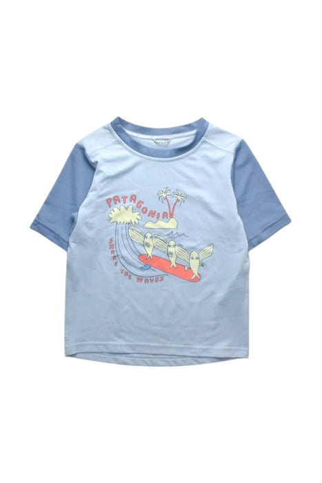 A Blue Rash Guards from Patagonia in size 5T for boy. (Front View)