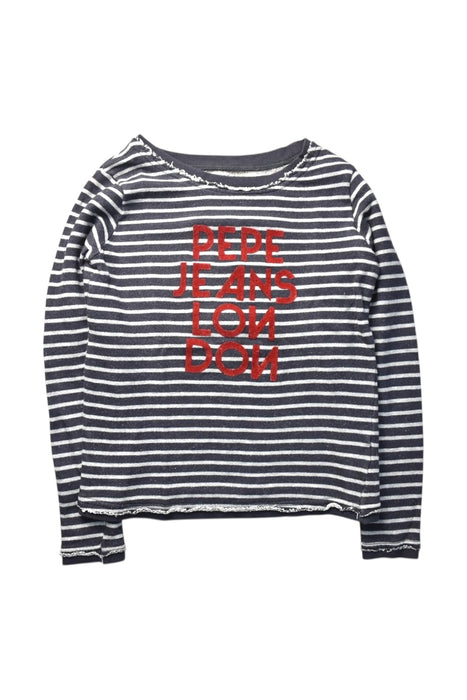 A Grey Long Sleeve T Shirts from Pepe Jeans in size 10Y for boy. (Front View)