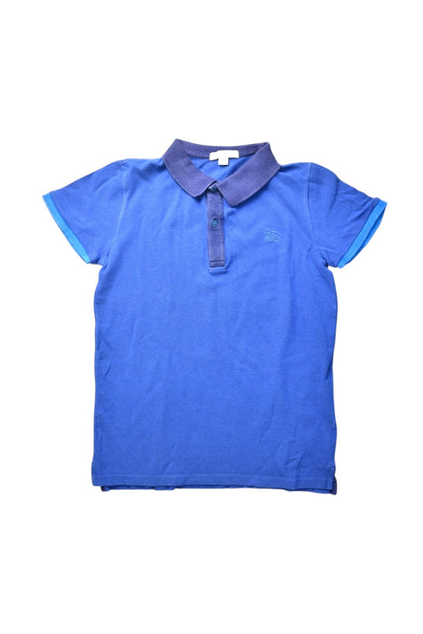 A Blue Short Sleeve Polos from Burberry in size 12Y for boy. (Front View)