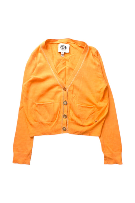 A Orange Cardigans from Juicy Couture in size 7Y for girl. (Front View)