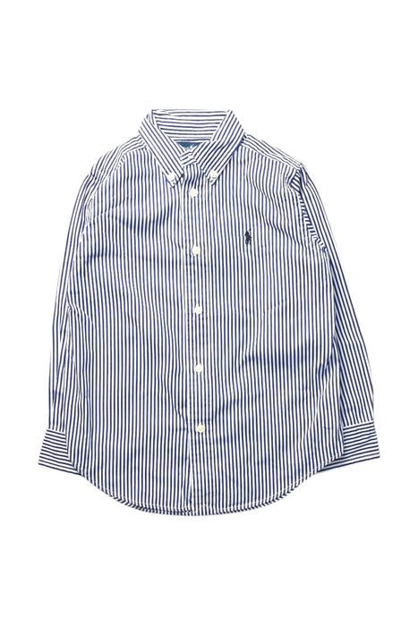 A Blue Long Sleeve Shirts from Ralph Lauren in size 6T for boy. (Front View)