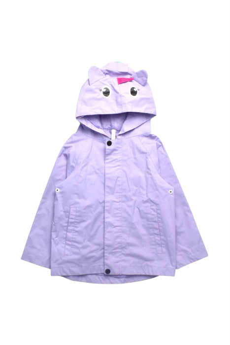 A Purple Rain Jackets from Regatta in size 4T for girl. (Front View)