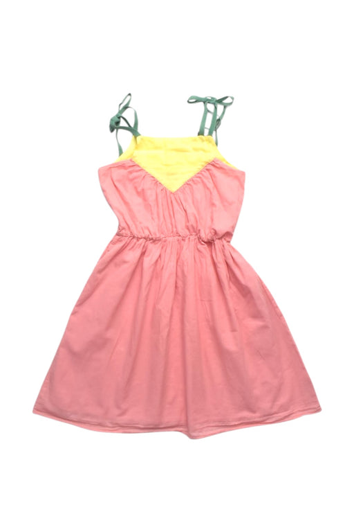 A Pink Sleeveless Dresses from Piupiuchick  in size 3T for girl. (Front View)