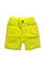 A Yellow Shorts from Mothercare in size 6-12M for boy. (Front View)
