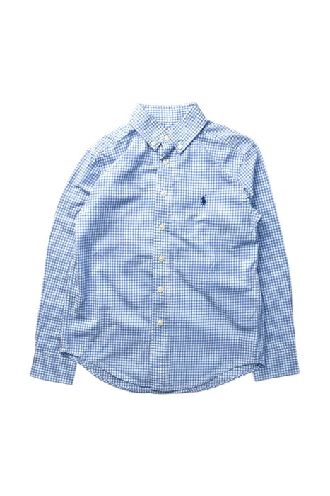 A Blue Long Sleeve Shirts from Polo Ralph Lauren in size 8Y for boy. (Front View)