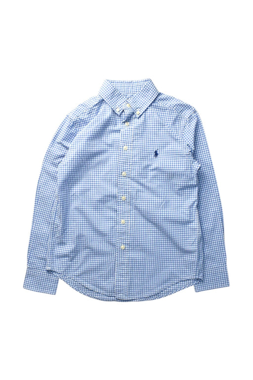 A Blue Long Sleeve Shirts from Polo Ralph Lauren in size 8Y for boy. (Front View)