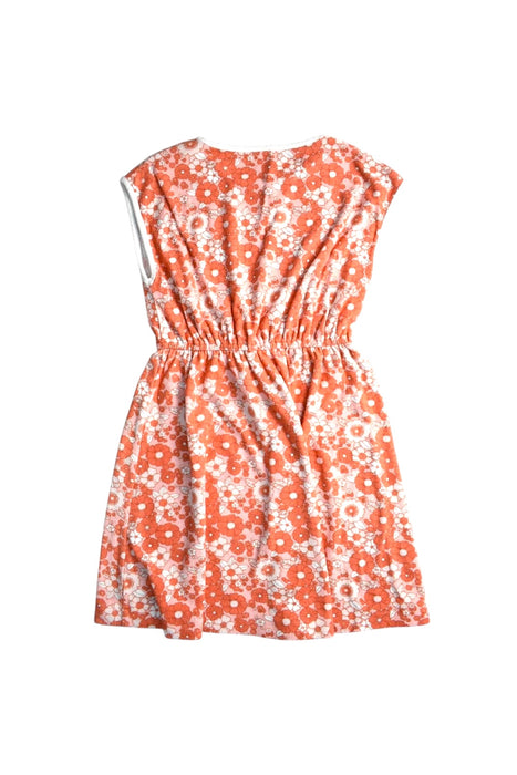 A Orange Sleeveless Dresses from Play Etc. in size 10Y for girl. (Back View)