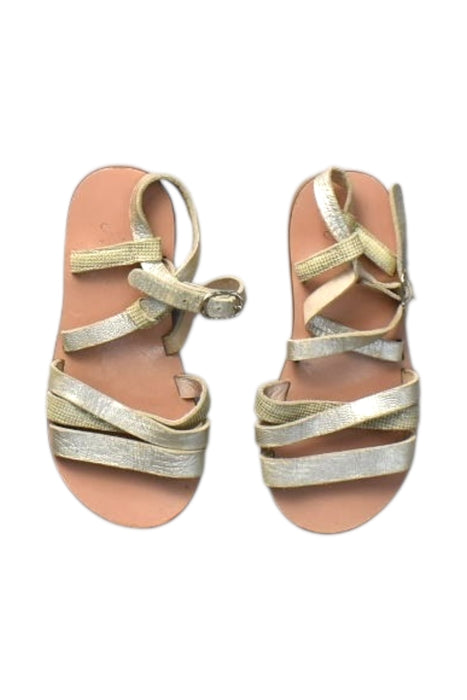 A Gold Sandals from Jacadi in size 5T for girl. (Back View)