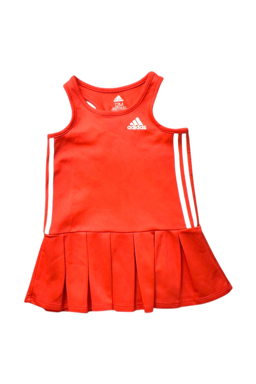 Red Adidas Pleated Tennis Dress 12M — Retykle Singapore